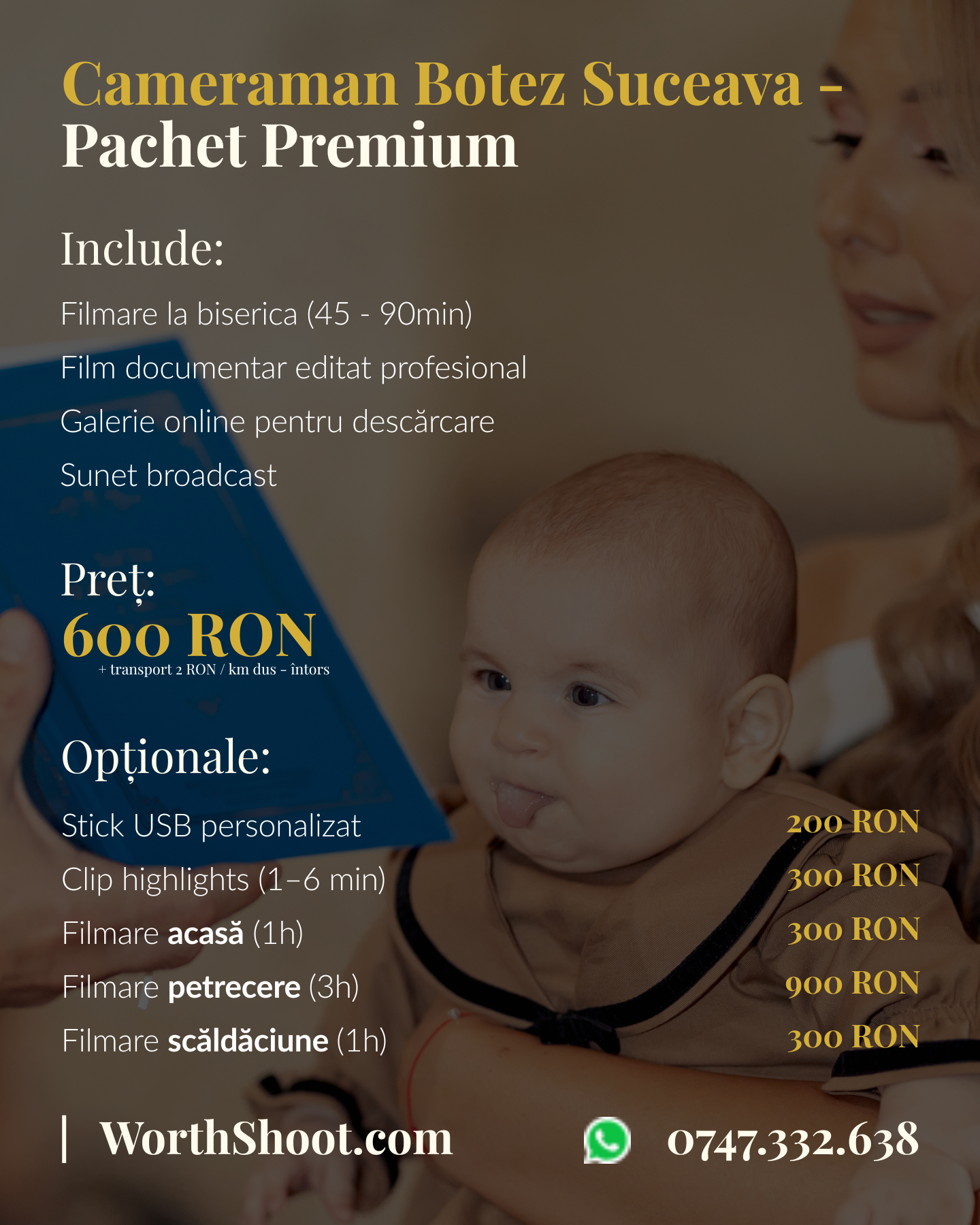 Fotograf Botez Suceava · Pachet Cameraman Botez